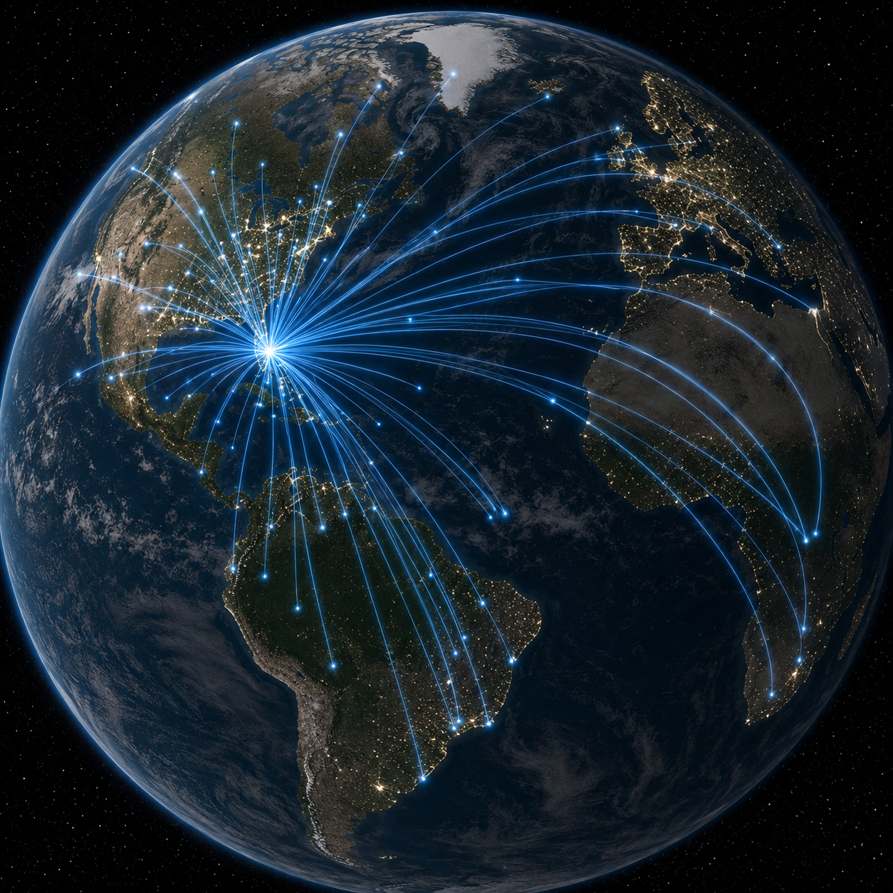 Global network connections from Gainesville